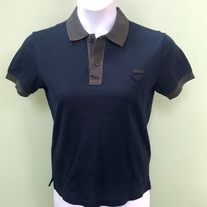 Prada Green & Navy Blue Polo